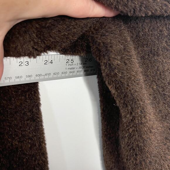 Nicole Farhi Coat Womens 6 Alpaca Wool Mohair Blend Double Breasted Made Italy - Picture 10 of 14